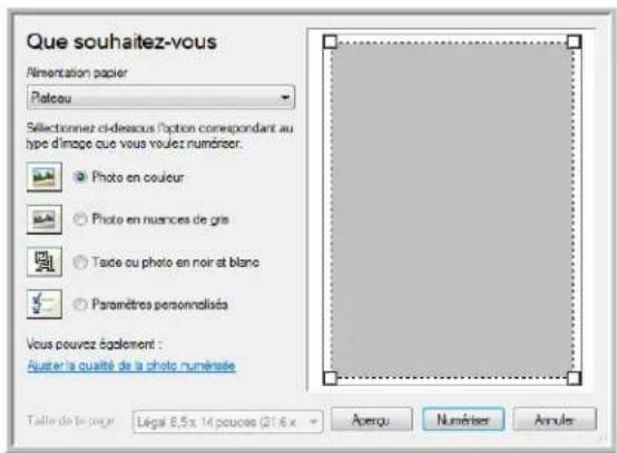 XEROX Documate 752 - Pour sélectionner les paramètres du scanner : - 1
