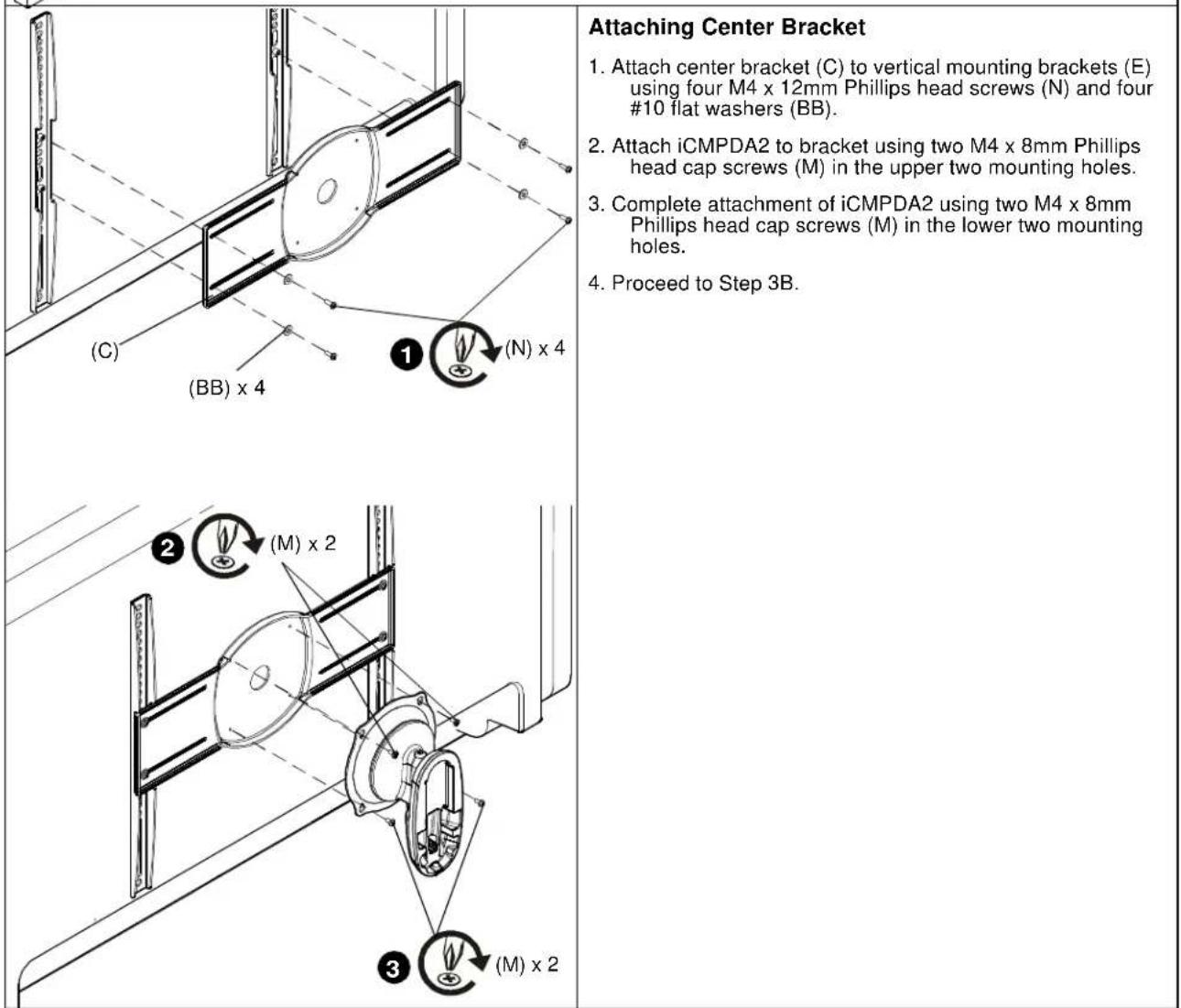 Chief iCMPDA2T02 - Attaching Vertical Brackets - 3