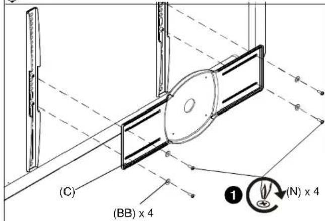 Chief iCMPSA4T02 - Fixar os suportes verticais - 3