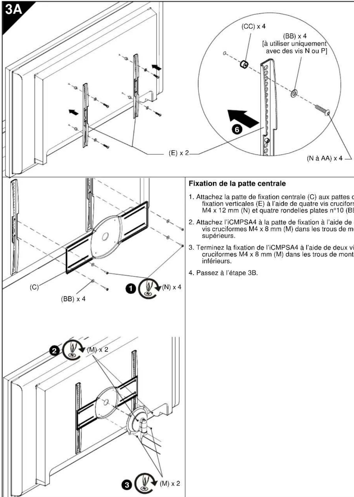 Chief iCMPSA4T02 - Fixation de supports verticaux - 2