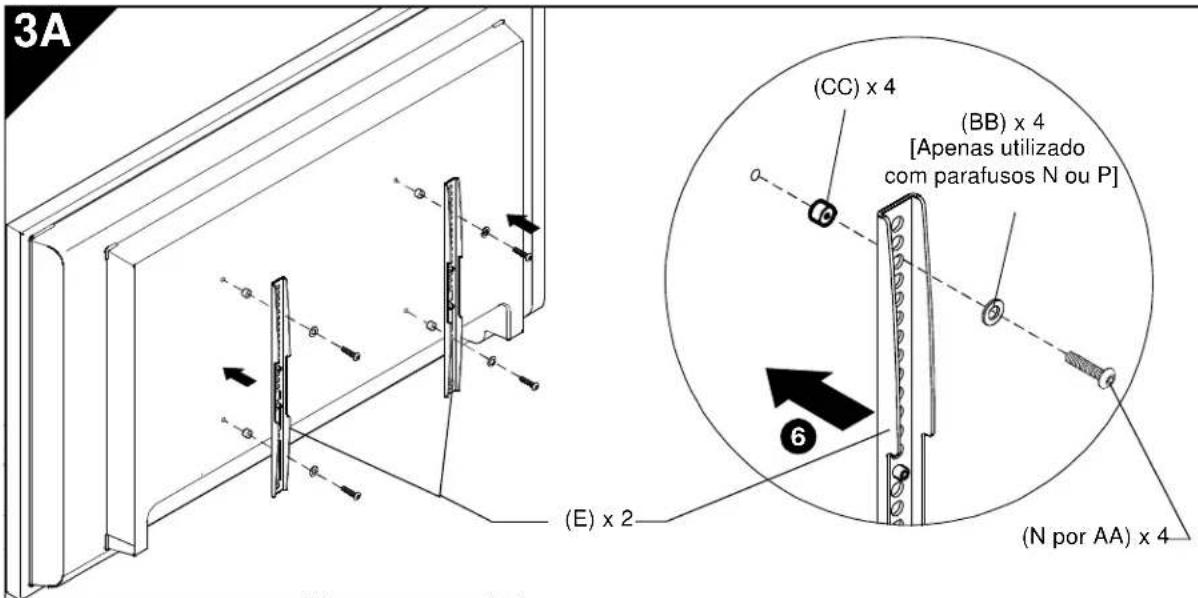 Chief iCMPSA4T02 - Fixar os suportes verticais - 2