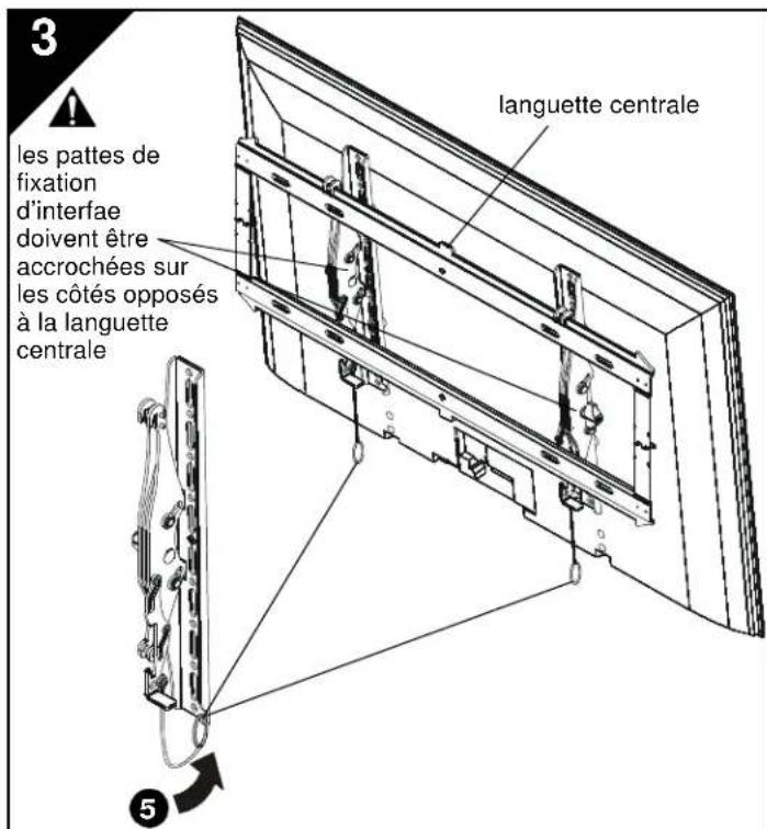 Chief iCMPTM3B02 - Installer les PATTES de fixation à l'écran - 4
