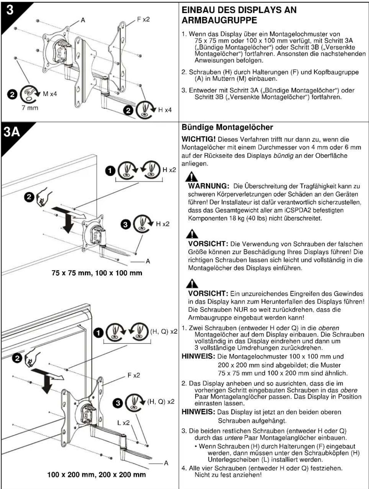 Chief iCSPDA2T02 - ADVERTÉNCIAS e AVISOS IMPORTANT! - 7