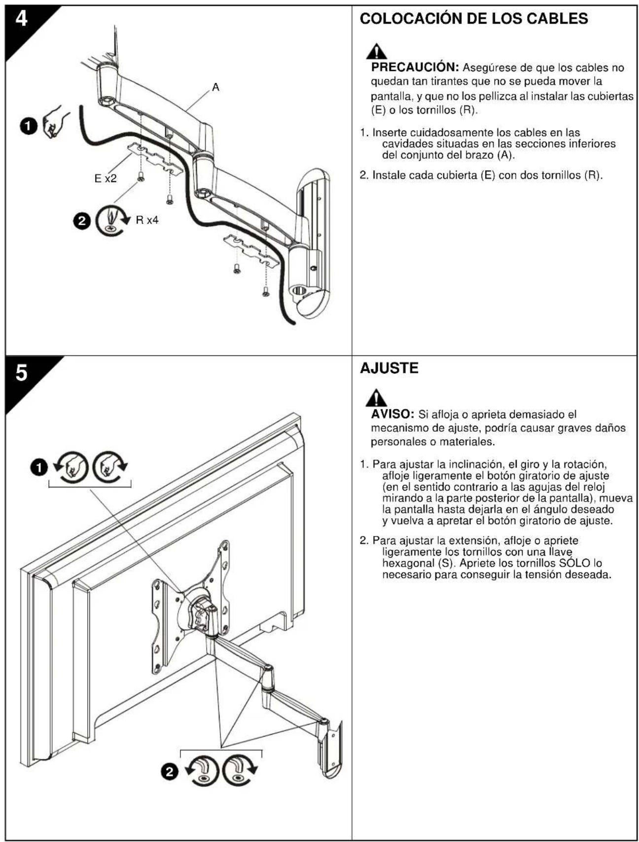 Chief iCSPDA2T02 - Orificios de montaje empotrados - 3