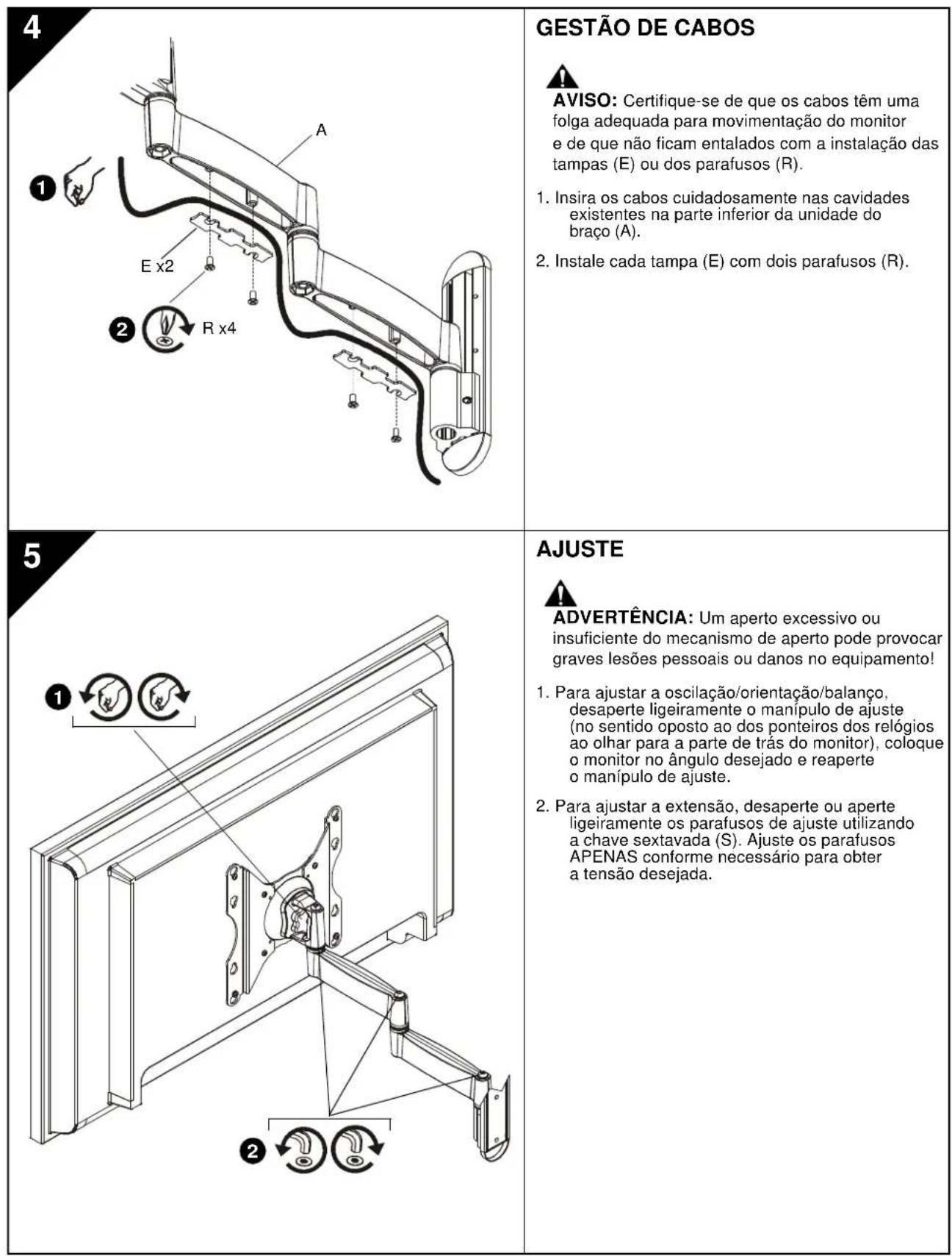 Chief iCSPDA2T02 - Furos de montagem encastrados - 3