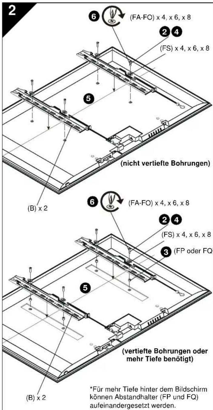 Chief iCXPFM3B02 - MONTAGE DER WANDPLATTE AN DER WAND-BETON, BETONSTEIN ODER ZIEGELSTEIN - 4