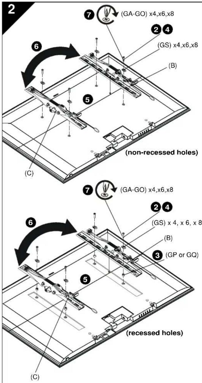Chief iCXPTM3B02 - INSTALL WALL PLATE TO WALL - CONCRETE, CONCRETE BLOCK OR BRICK - 4