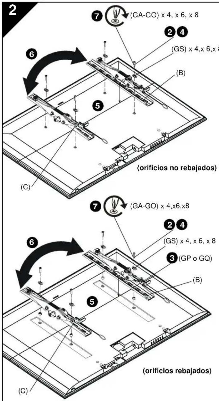 Chief iCXPTM3B02 - INSTALACIÓN DE LA PLACA DE PARED EN LA PARED: HORMIGÓN, BLOQUES DE HORMIGÓN O LADRILLO - 4