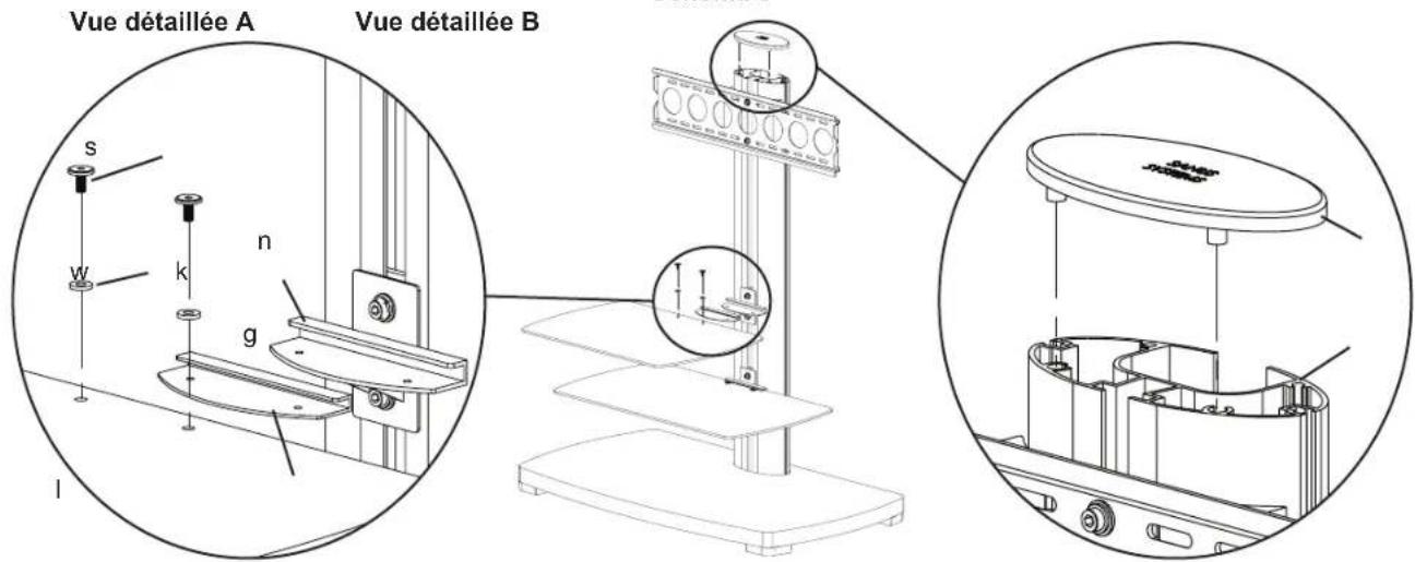 Chief PFFP2B - Remarque: La plus petite étagère en verre est habituèlement installée au-dessus de la plus grande étagère en verre. Scheme 6 - 1