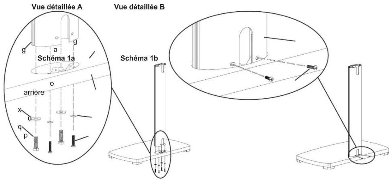 Chief PFFP2B - Étape 1: Fixation de la colonne à la base - 1