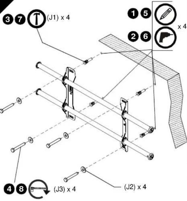 Chief iCLPFM2T03 - Montage an eine Betonwand - 4