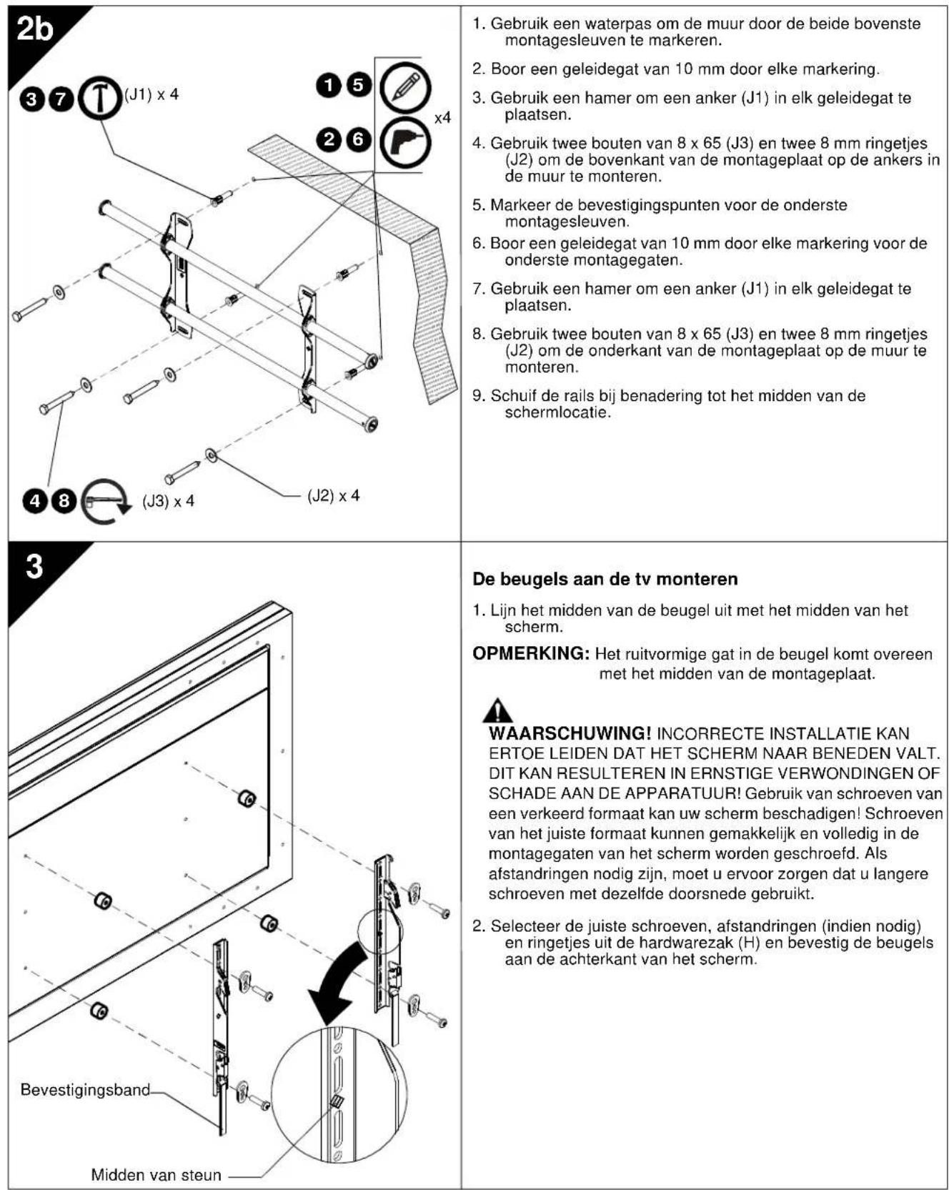 Chief iCMPFM2T03 - Installatie op een betonnen muur - 3