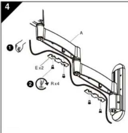 Chief iCSPDA2T03 - ARMCONSTRUCTIE AAN WANDPLAAT BEVESTIGEN - 1