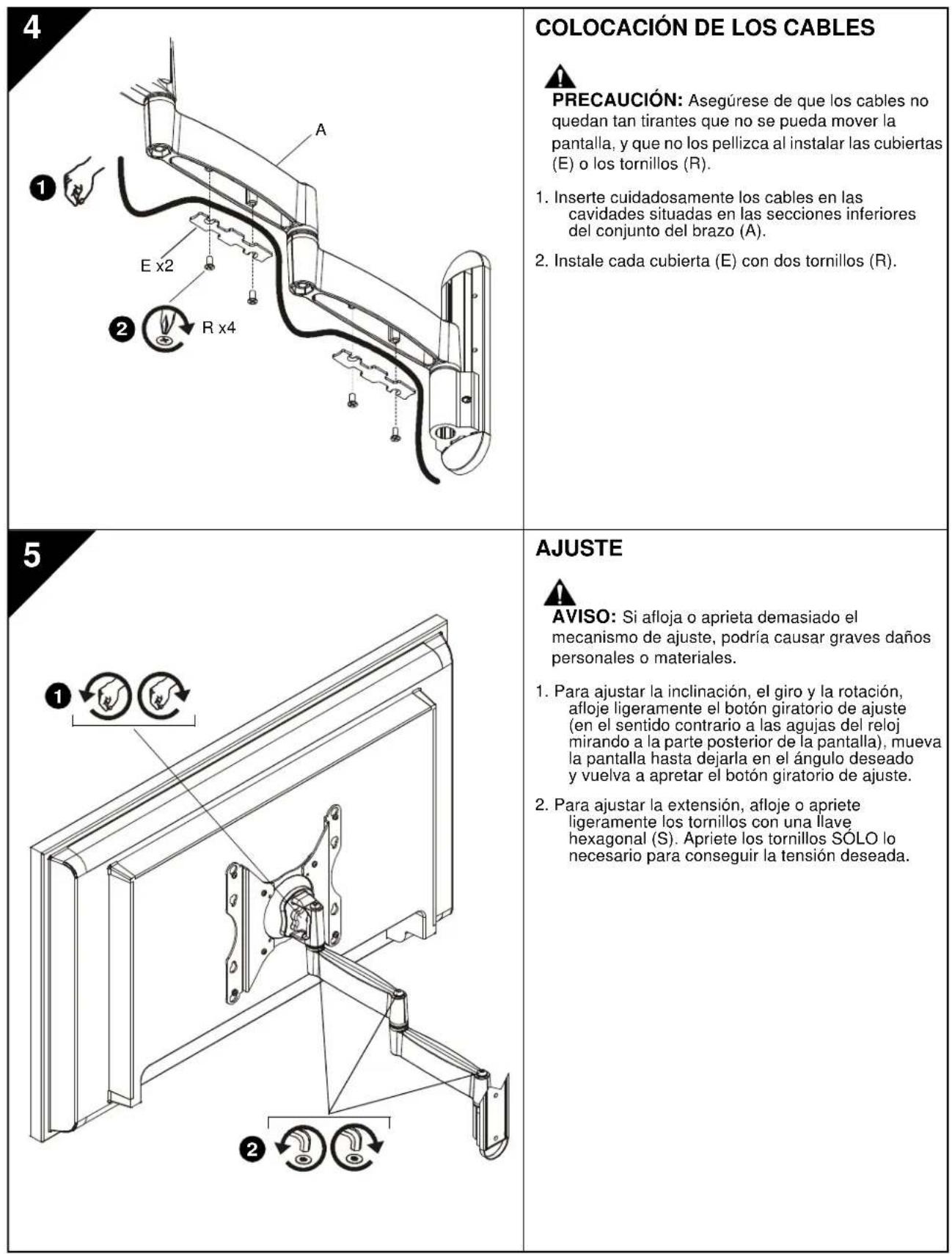 Chief iCSPDA2T03 - Orificios de montaje empotrados - 3
