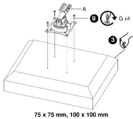 Chief iCSPTP2T03 - Installazione su montante di collegamento di legno - 3