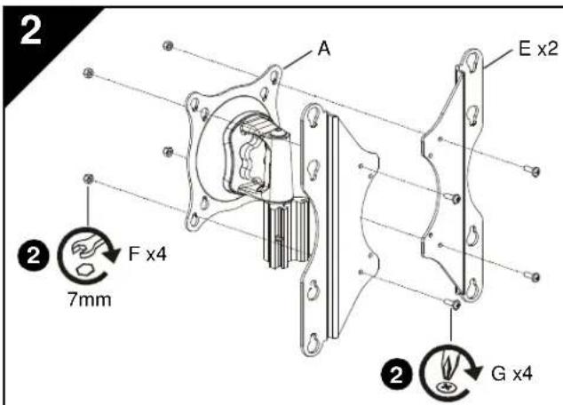 Chief iCSPTP2T03 - Installazione su montante di collegamento di legno - 2