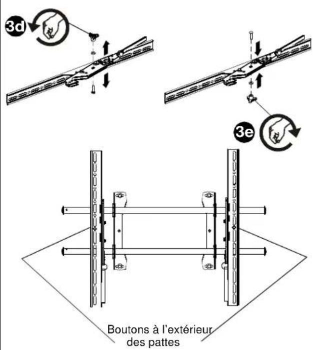 Chief ICXPTM2T03 - Pose des pattes de fixation d'interface sur le téléviseur - 3