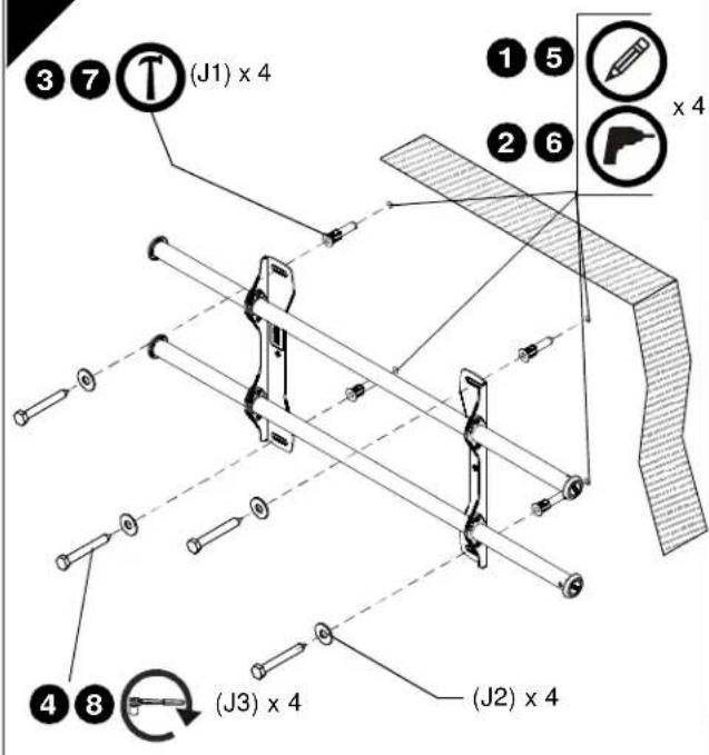 Chief ICXPTM2T03 - Montage an eine Betonwand - 1