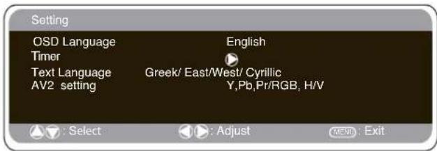SANYO 32LM5WP - Setting menu - 1