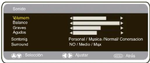 SANYO 32LM5WP - Menu de Sonido - 1