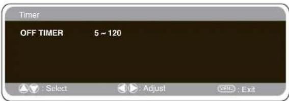 SANYO 32LM5WP - Off-timer setting - 1