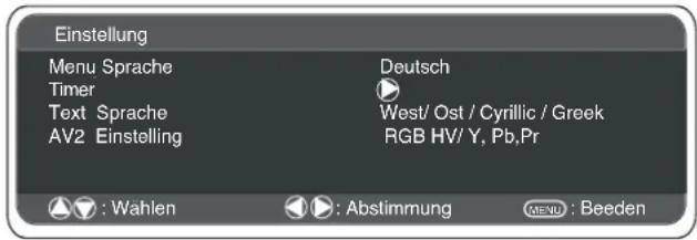 SANYO 32LM5WP - Einstellungen-Menu - 1