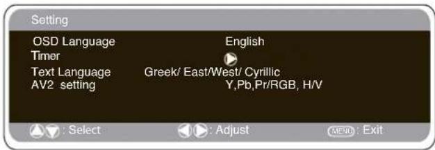 SANYO 32LM5R - Setting menu - 1