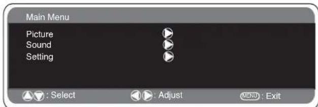 SANYO 32LM5R - PC menu settings - 1