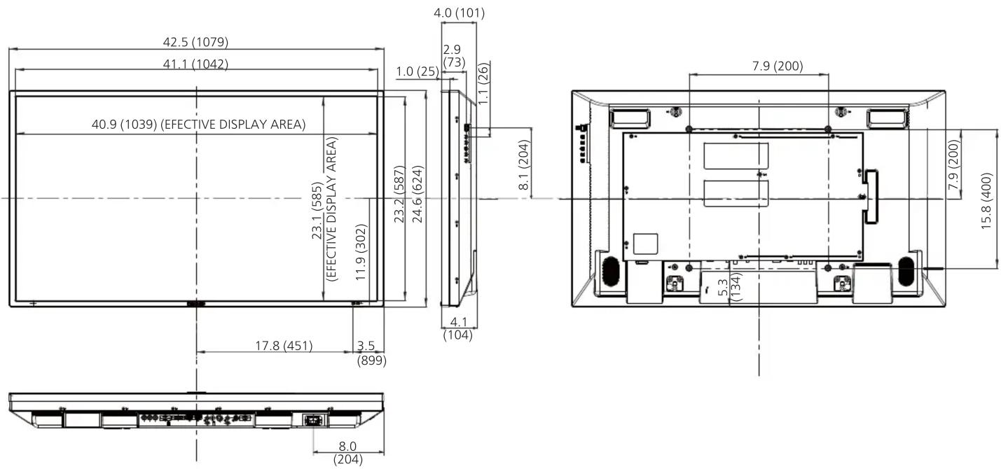 PANASONIC TH47LF20U - DIMENSIONS - 1