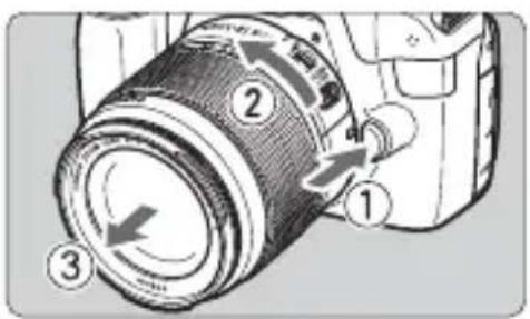 CANON EOS Rebel T3 - Detaching the Lens - 1
