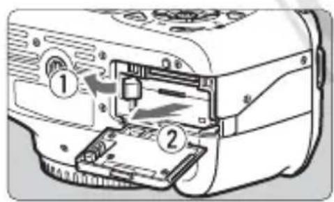 CANON EOS Rebel T3 - Removing the Battery/Card - 2