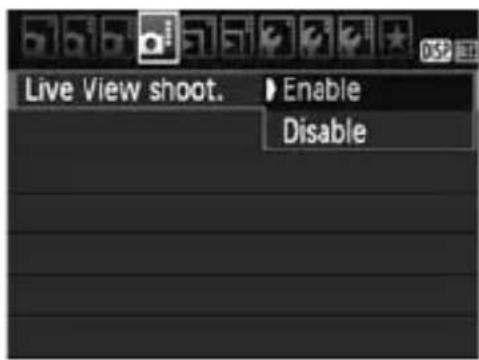 CANON EOS Rebel T3 - Enabling Live View Shooting - 1