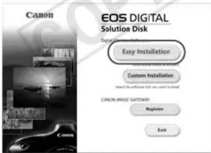 CANON EOS Rebel T3 - 2Click [Easy Installation] and follow the on-screen instructions to install. - 1