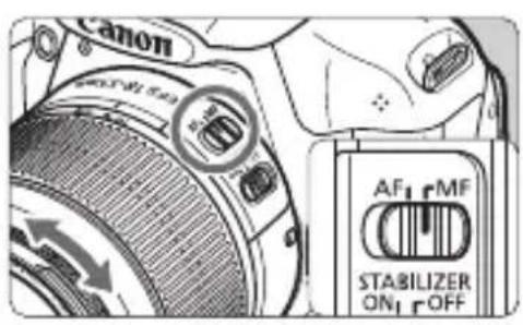 CANON EOS Rebel T3 - MF: Enfoque manual - 1