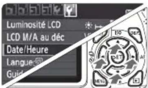 CANON EOS Rebel T3 - Affichez l'écran du menu. - 1
