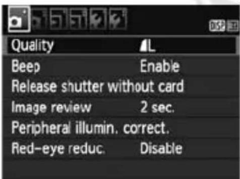 CANON EOS Rebel T3 - Menu Functions Captured Image - 1