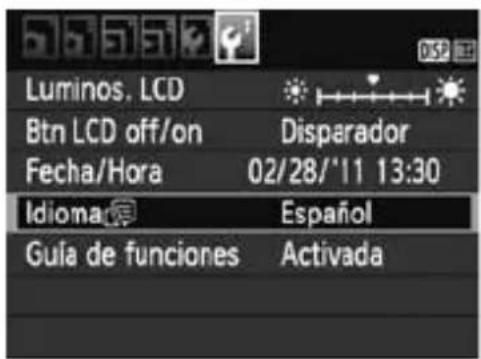 CANON EOS Rebel T3 - Muestre la pantalla de menu. - 1