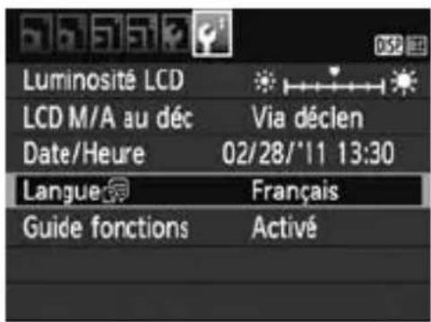 CANON EOS Rebel T3 - Affichez l'écran du menu. - 1