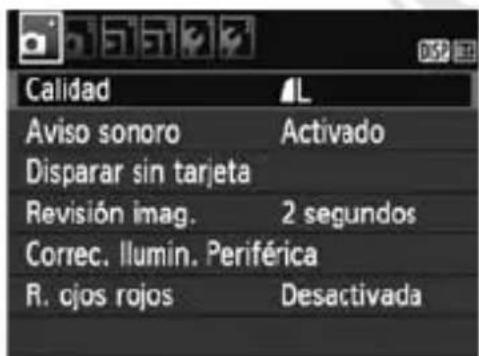 CANON EOS Rebel T3 - Funciones del menu Imagen captada - 1