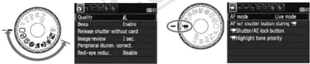 CANON EOS Rebel T3 - Menu Screen - 1