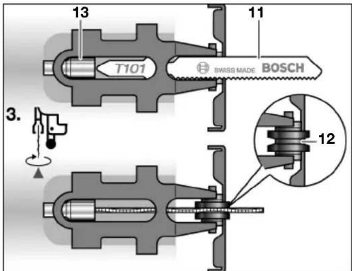 BOSCH 0 607 561 118 - Montaggio della lama - 4