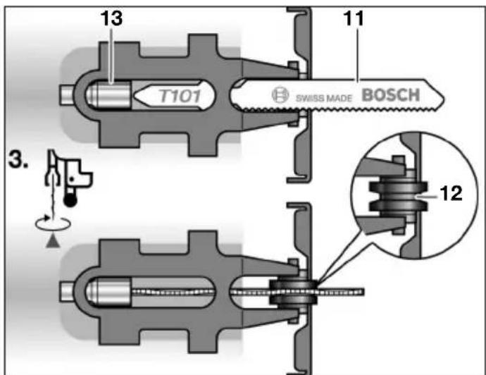 BOSCH 0 607 561 118 - Installing the Saw Blade - 4