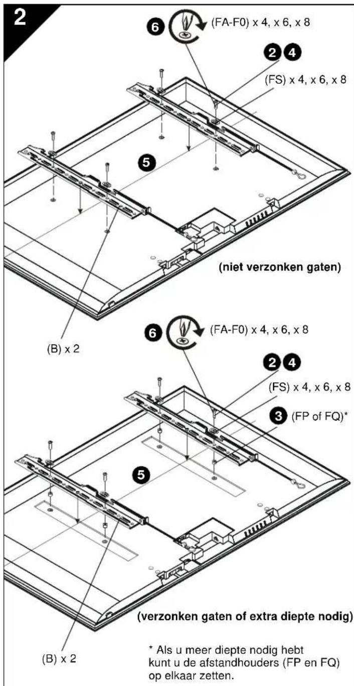 Chief iCLPFM3B03 - INSTALLEER DE WANDPLAAT AAN DE WAND - BETON, MASSIEF BETON OF BAKSTEEN - 4