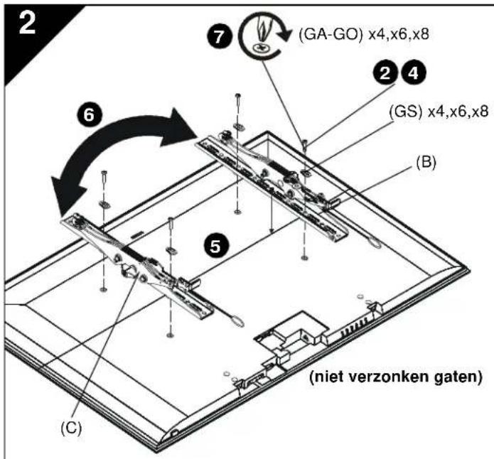 Chief iCMPTM3B03 - INSTALLEER DE WANDPLAAT AAN DE WAND - BETON, MASSIEF BETON OF BAKSTEEN - 4