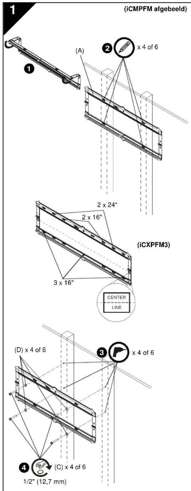 Chief iCXPFM3B03 - MONTAGGIO DELLO SCHERMO SULLA PIASTA A MURO - 4