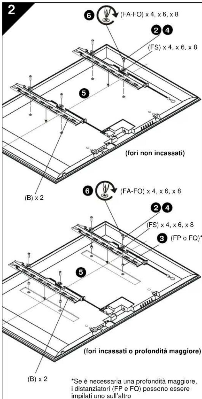 Chief iCXPFM3B03 - INSTALLAZIONDE DELLA PIASTRA A MURO SULLA PARETE - CALCESTRUZZO PIENO, BLOCCO IN CALCESTRUZZO O MATTONI - 4
