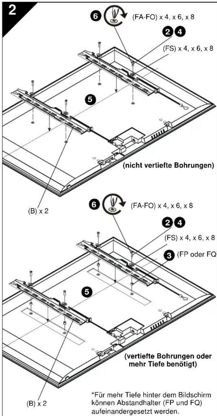 Chief iCXPFM3B03 - MONTAGE DER WANDPLATTE AN DER WAND -BETON, BETONSTEIN ODER ZIEGELSTEIN - 4