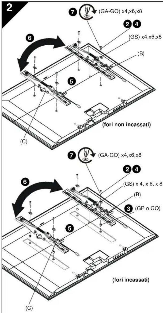 Chief iCXPTM3B03 - INSTALLAZIONE DELLA PIASTRA A MURO SULLA PARETE - CALCESTRUZZO PIENO, BLOCCO IN CALCESTRUZZO O MATTONI - 4