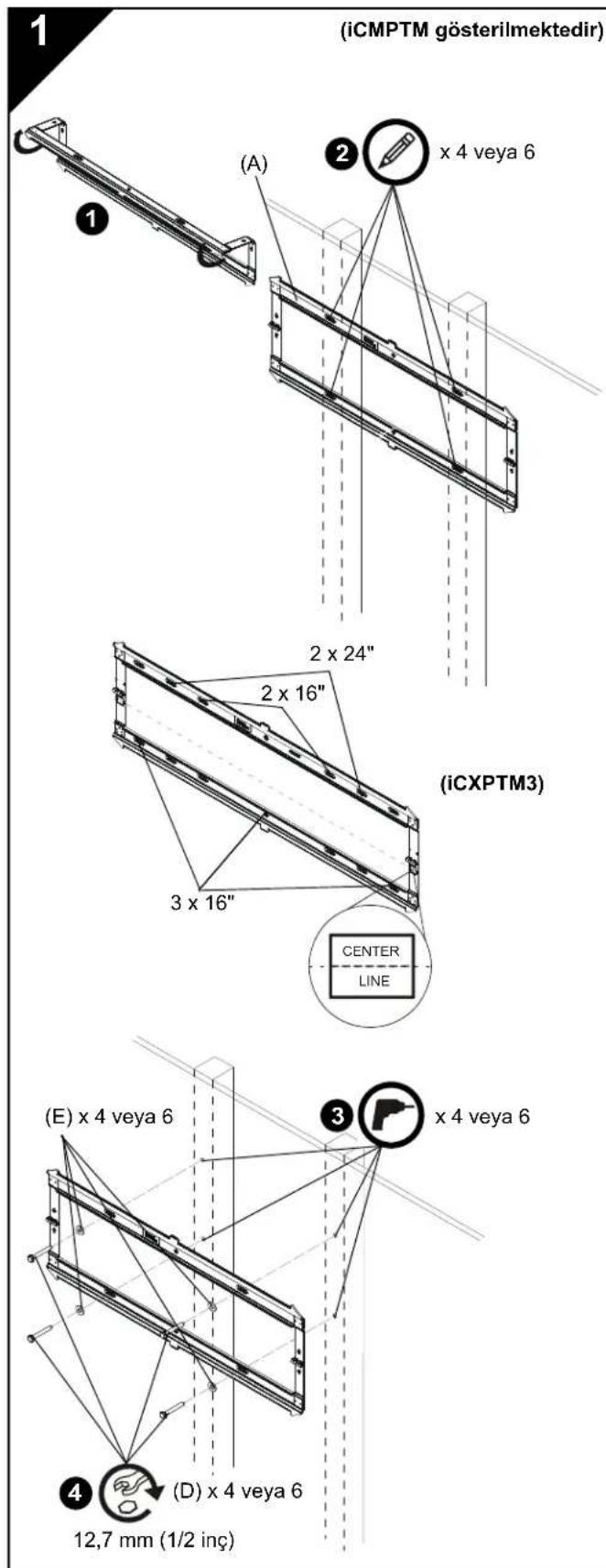 Chief iCXPTM3B03 - Αλλαγή βραχιόνων στήριξης (Προαιρετικό) - 2