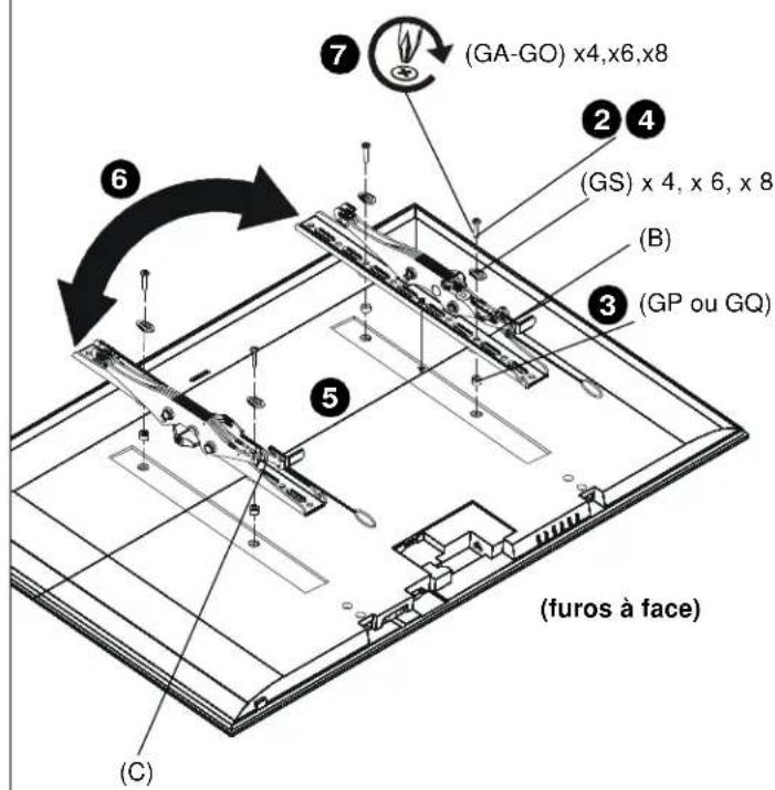 Chief iCXPTM3B03 - INSTALAR A PLACA DE PAREDE NA PAREDE - BETÃO, BLOCO DE BETÃO OU TIJOLO - 5